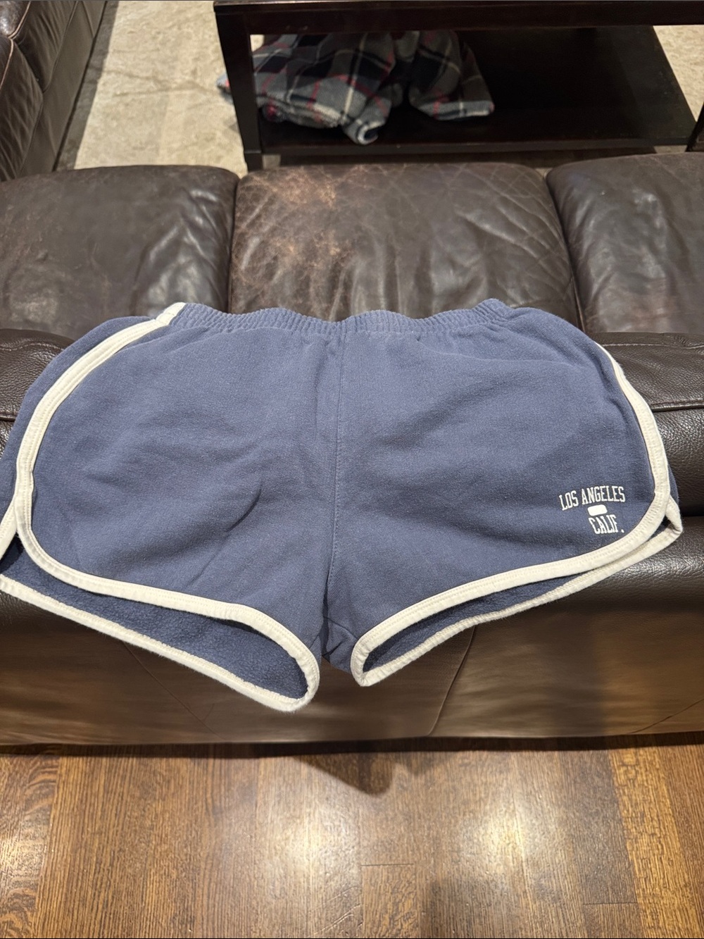 Brandy Melville Navy with White Trim 'Los Angeles' Athletic Shorts
